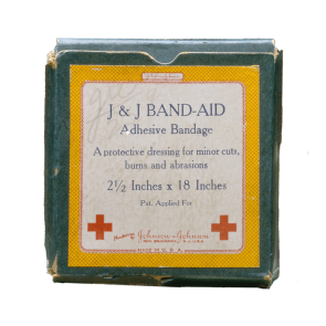 BAND-AID® Brand adhesive bandage box from 1921