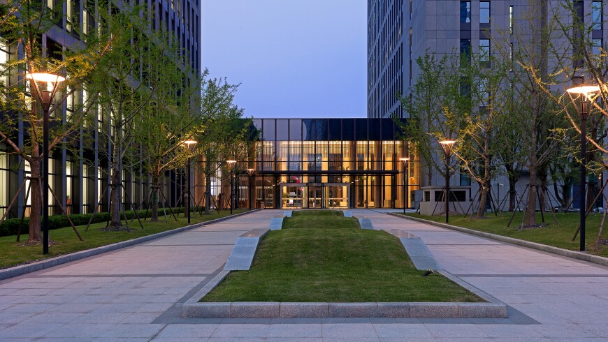 One J&J in Shanghai, China, a 22-Floor Office Tower That's Home to Nine Johnson & Johnson Family Companies